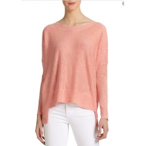 Eileen Fisher Hi/Lo  Coral Linen Sweater
